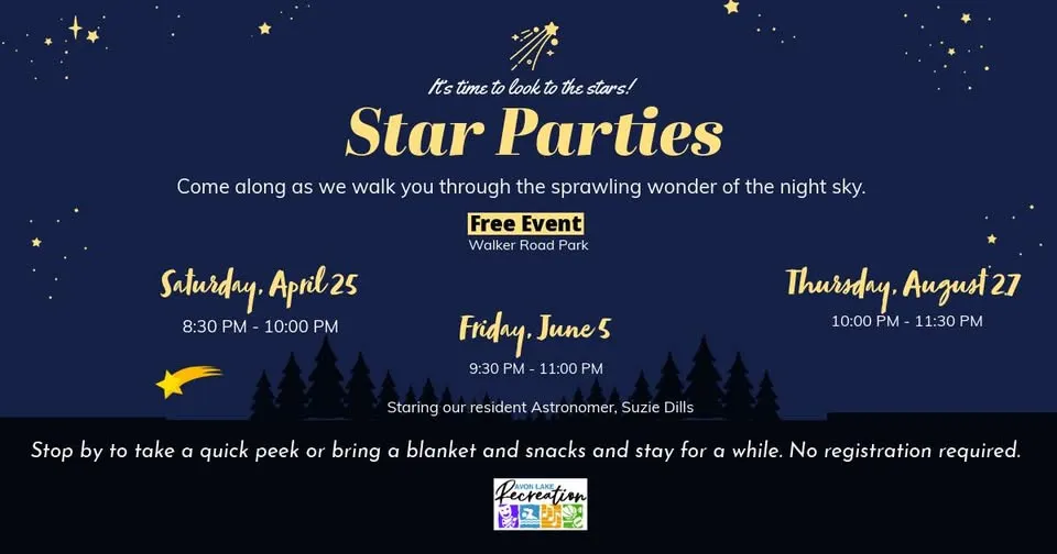 Avon Lake Star Parties with Suzie Dills