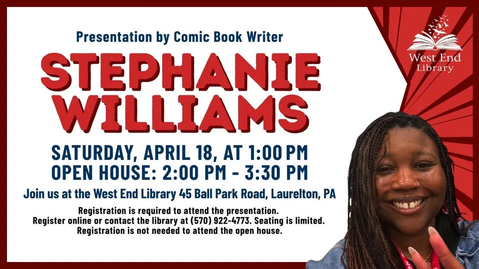 Comic Book Writer Stephanie Williams to Present at West End Library