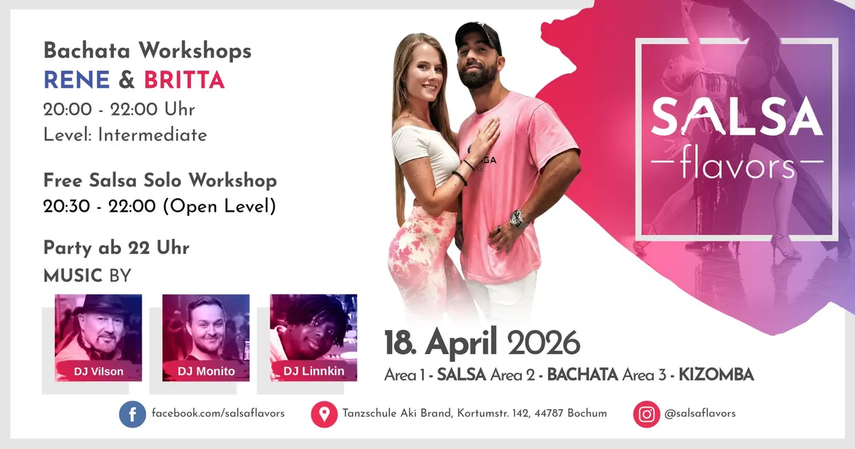 Salsa, Bachata & Kizomba Flavors