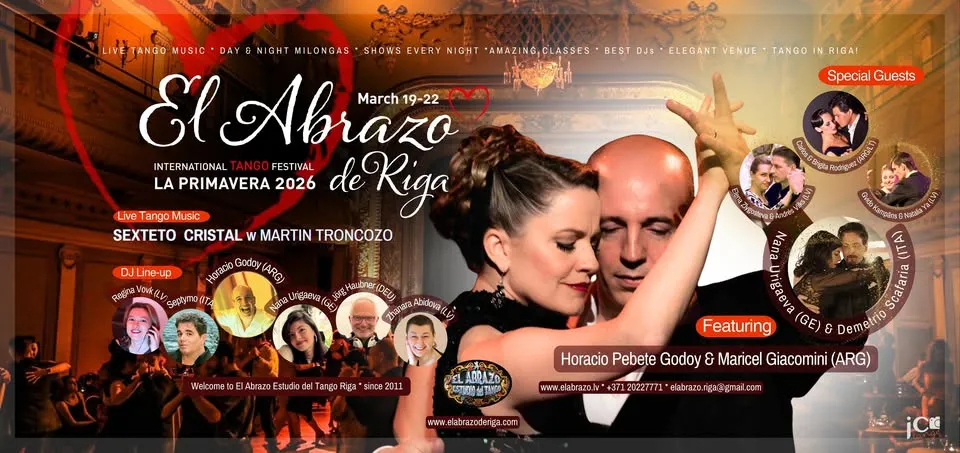 12th International Tango Festival EL ABRAZO DE RIGA * LA PRIMAVERA 2026